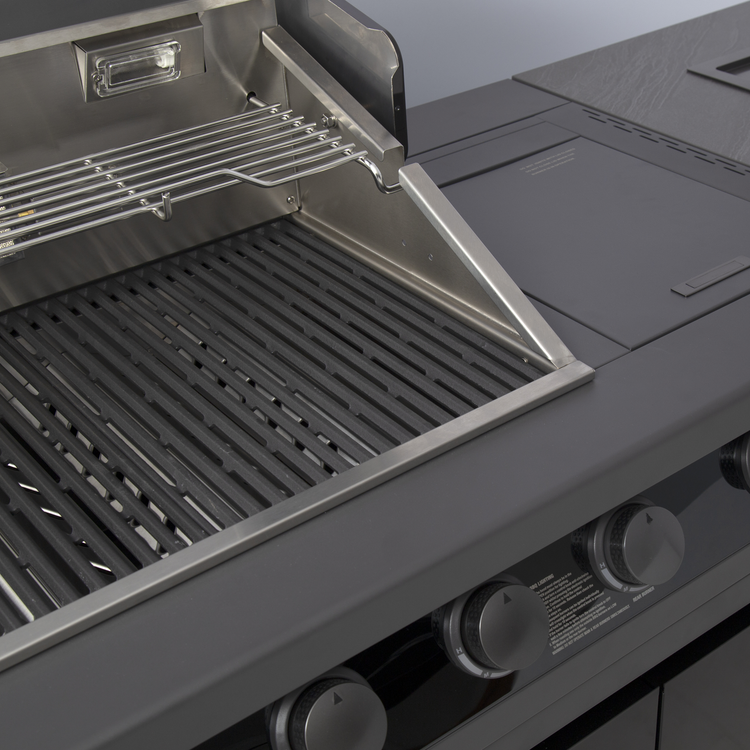 Gasmate Nova Graphite 6 Burner Built-In BBQ with Side Burner (MK2)