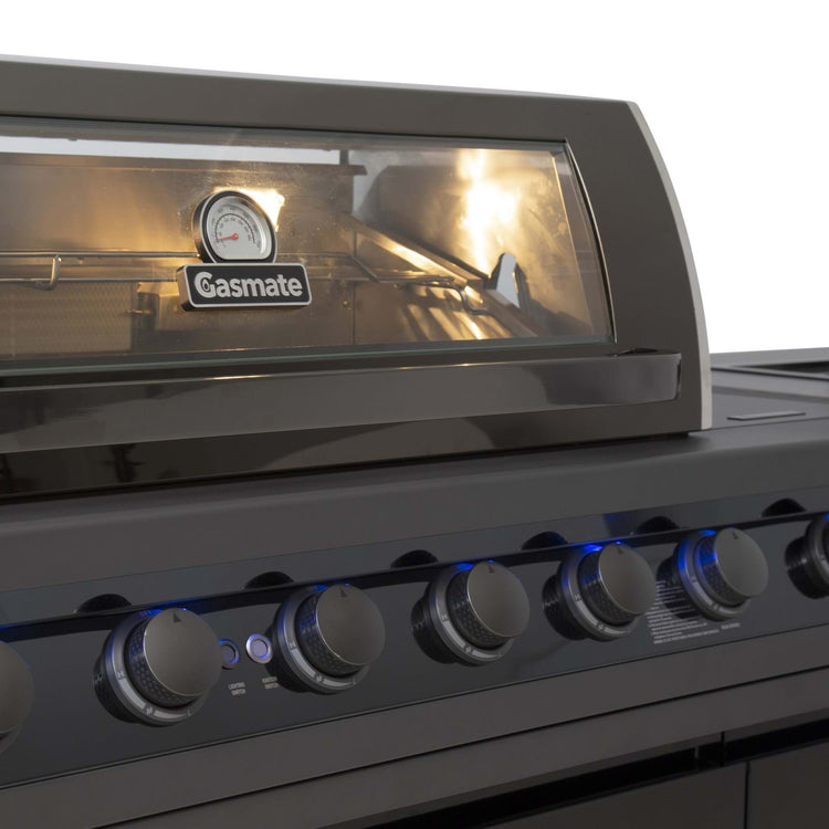 Gasmate Nova Graphite 6 Burner Built-In BBQ with Side Burner (MK2)