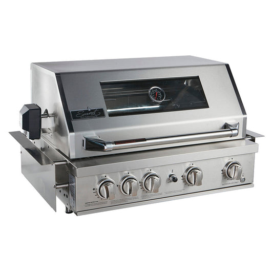 Smart 4 Burner Built-In Gas BBQ With Rotisserie & Rear Infrared Burner In Stainless Steel